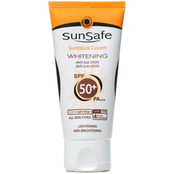 کرم ضد آفتاب SPF50 روشن کننده کرم پودری بژ روشن