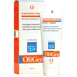 کرم ضد آفتاب ضد چروک پوست چرب رنگی SPF50